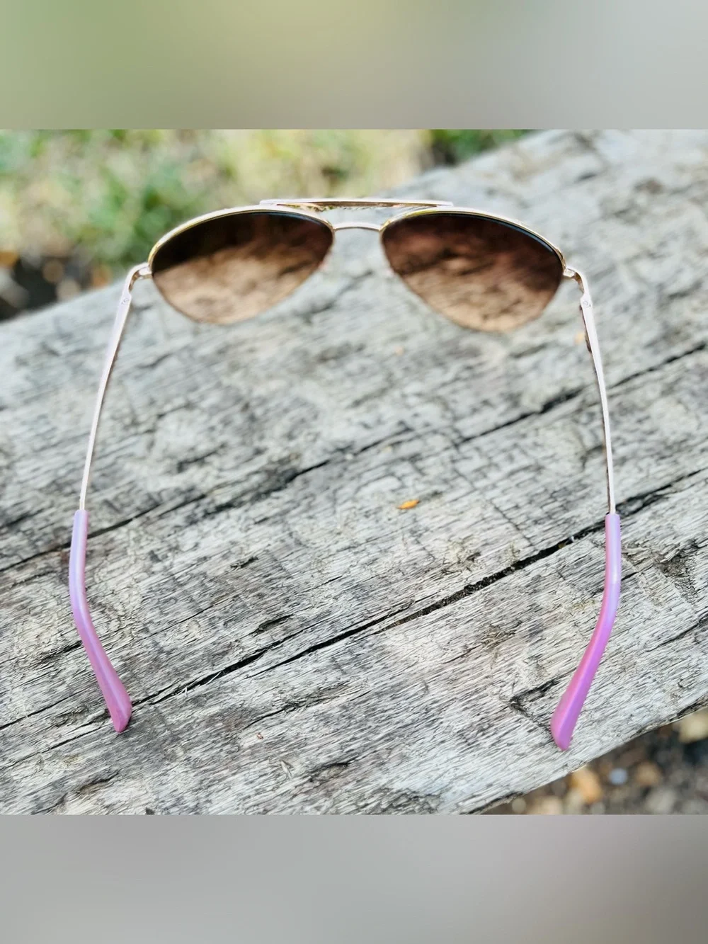 Steve Madden Aviators Gold/Rose Gold Frame and Brown Lenses